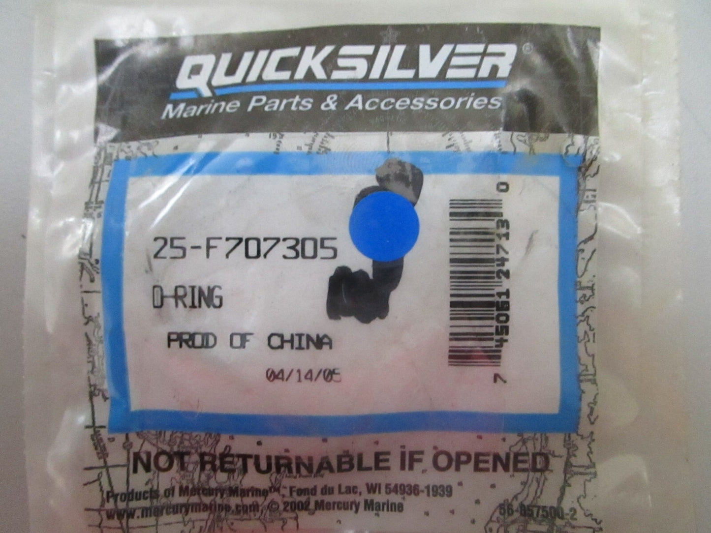 *NEW OEM* 0780 Mercury Quicksilver O-Ring 25-F707305