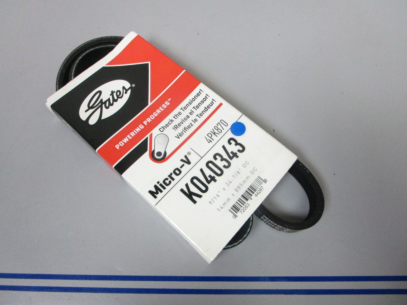 NEW K040343 Gates Micro-V 9/16" x 34 ⅞" Serpentine Belt 0720