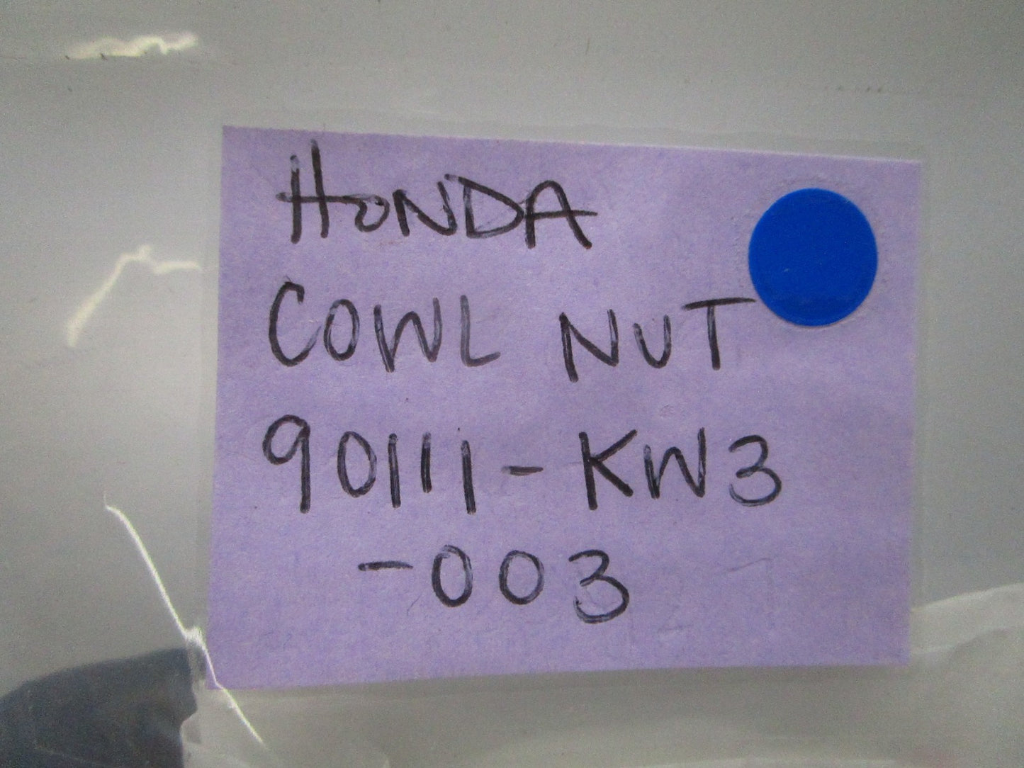 *NEW OEM* (LOT OF 3) 0810 Honda Cowl Nut 90111-KW3-003