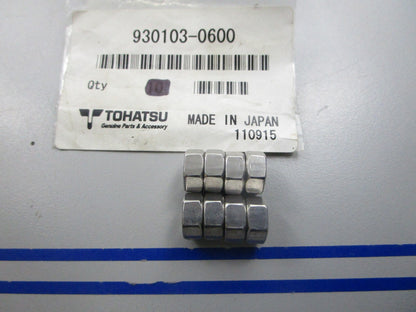 NEW OEM (LOT OF 8) 930103-0600 Tohatsu Nut 0810