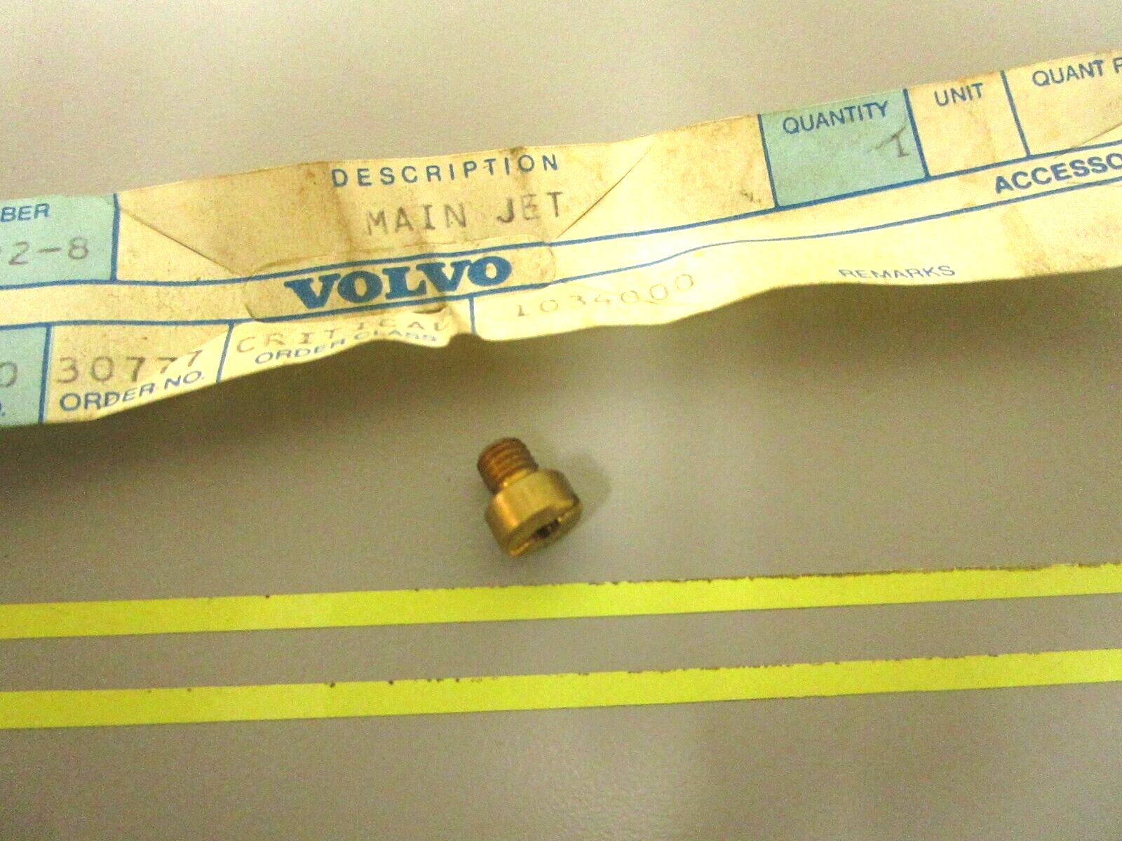 *NEW OEM* 0750 Volvo Penta MAIN JET 834592