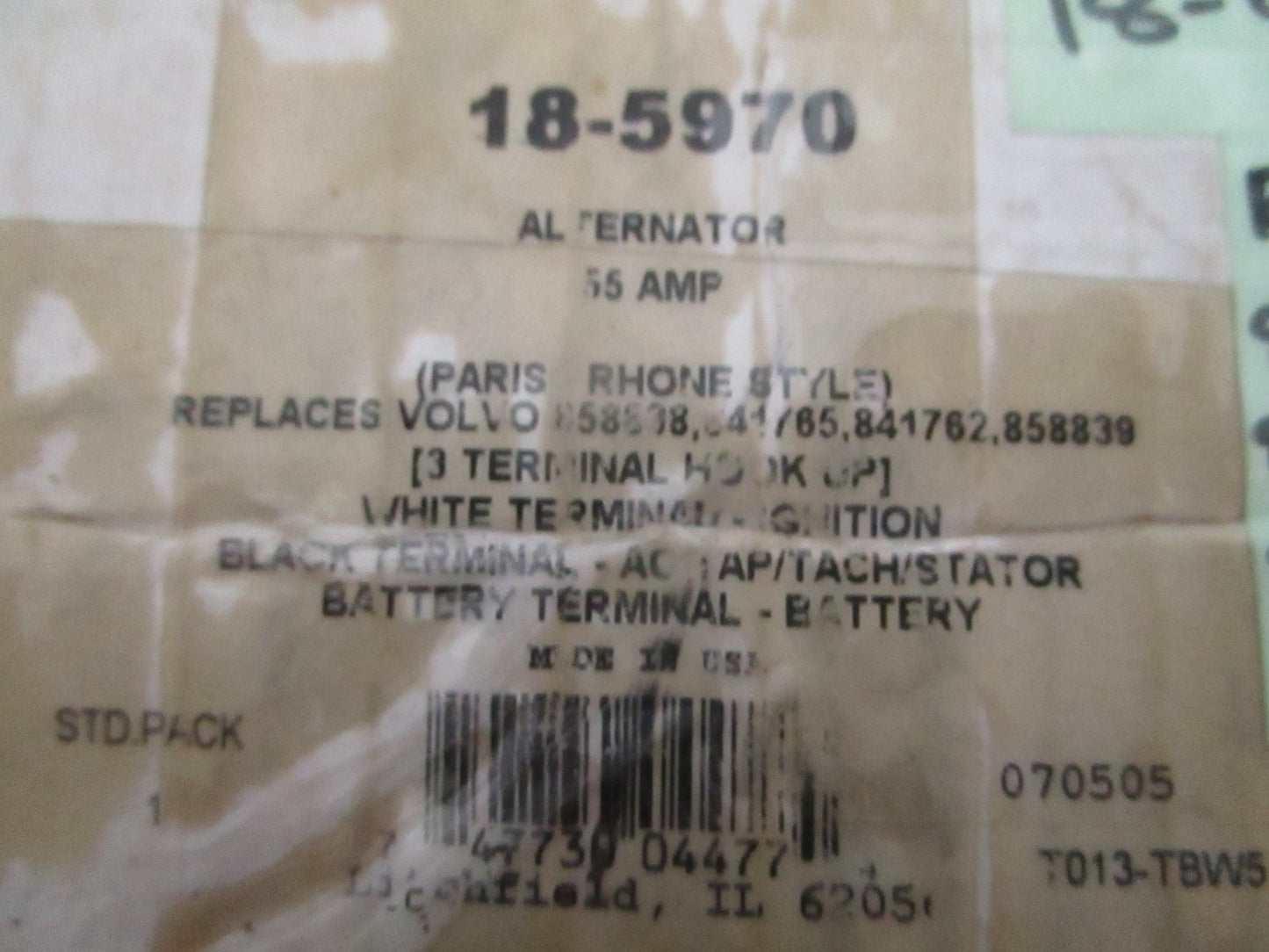NEW 18-5970 Sierra 55AMP Alternator Rep: 858838 858839 841765 Volvo 0820