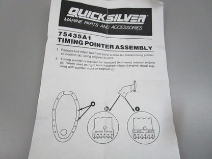 NEW OEM 75435A 1 Mercury Quicksilver Pointer Assembly 0810