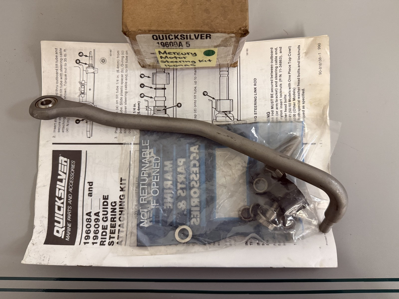 NEW OEM 1609A5 Mercury Quicksilver Steering Kit 0820