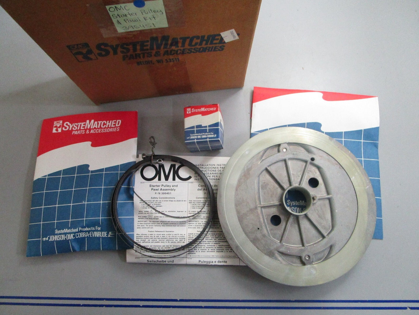 *NEW OEM* 0820 OMC Johnson Evinrude Starter Pulley & Pawl Kit 395451 0395451