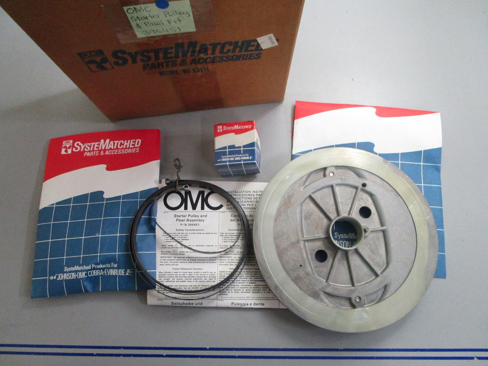 *NEW OEM* 0820 OMC Johnson Evinrude Starter Pulley & Pawl Kit 395451 0395451
