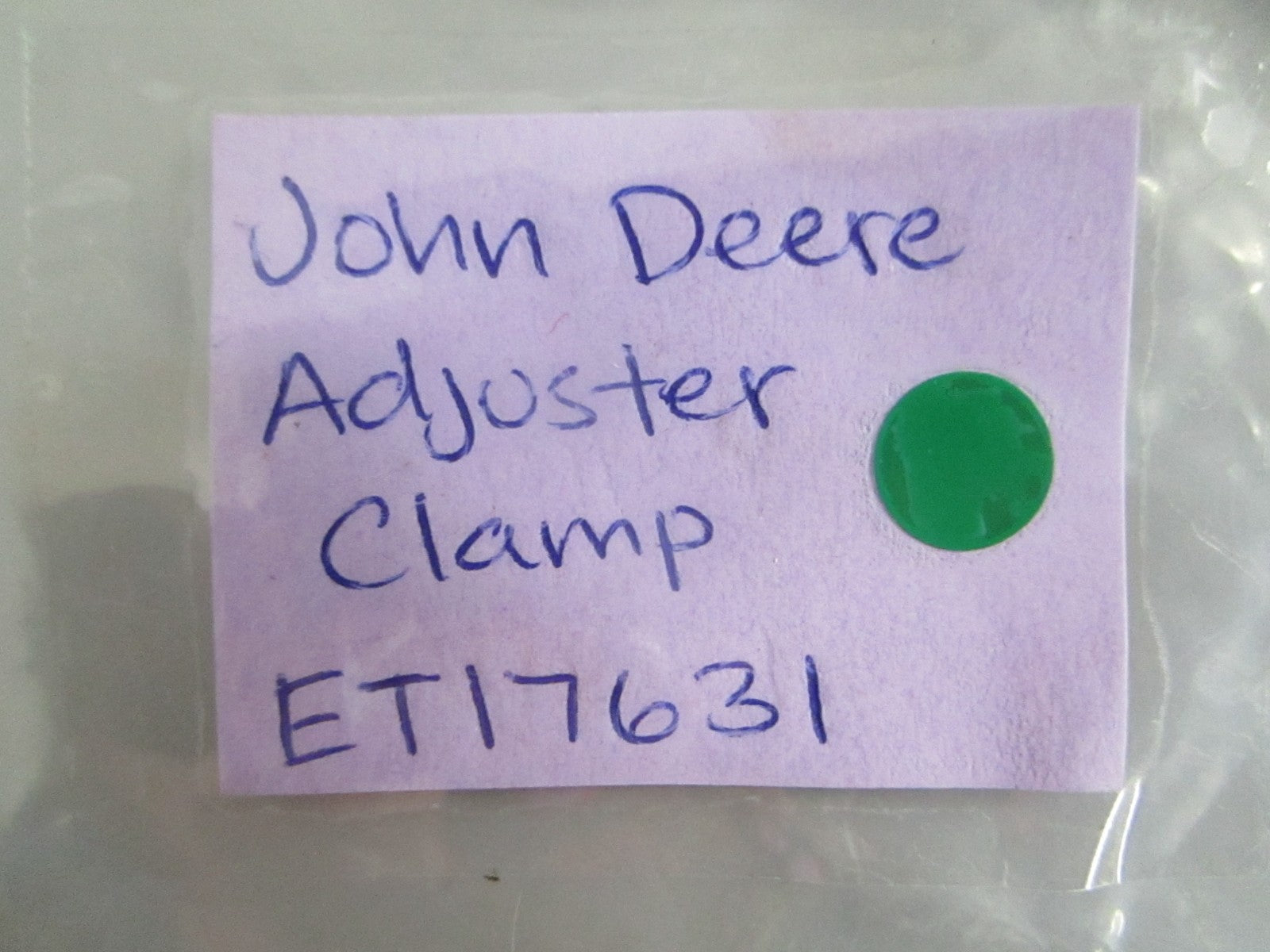 NEW OEM ET17631 John Deere Adjuster Clamp 0820