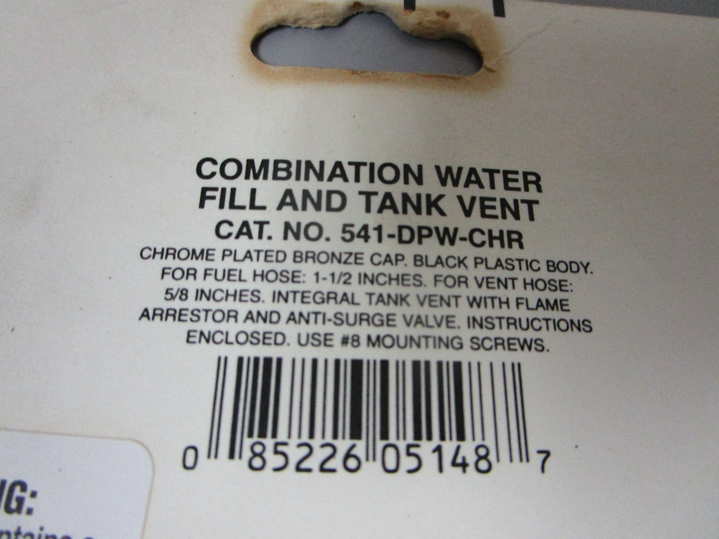 NEW OEM Perko 541-DWP-CHR Combination Water Fill & Tank Vent 0720