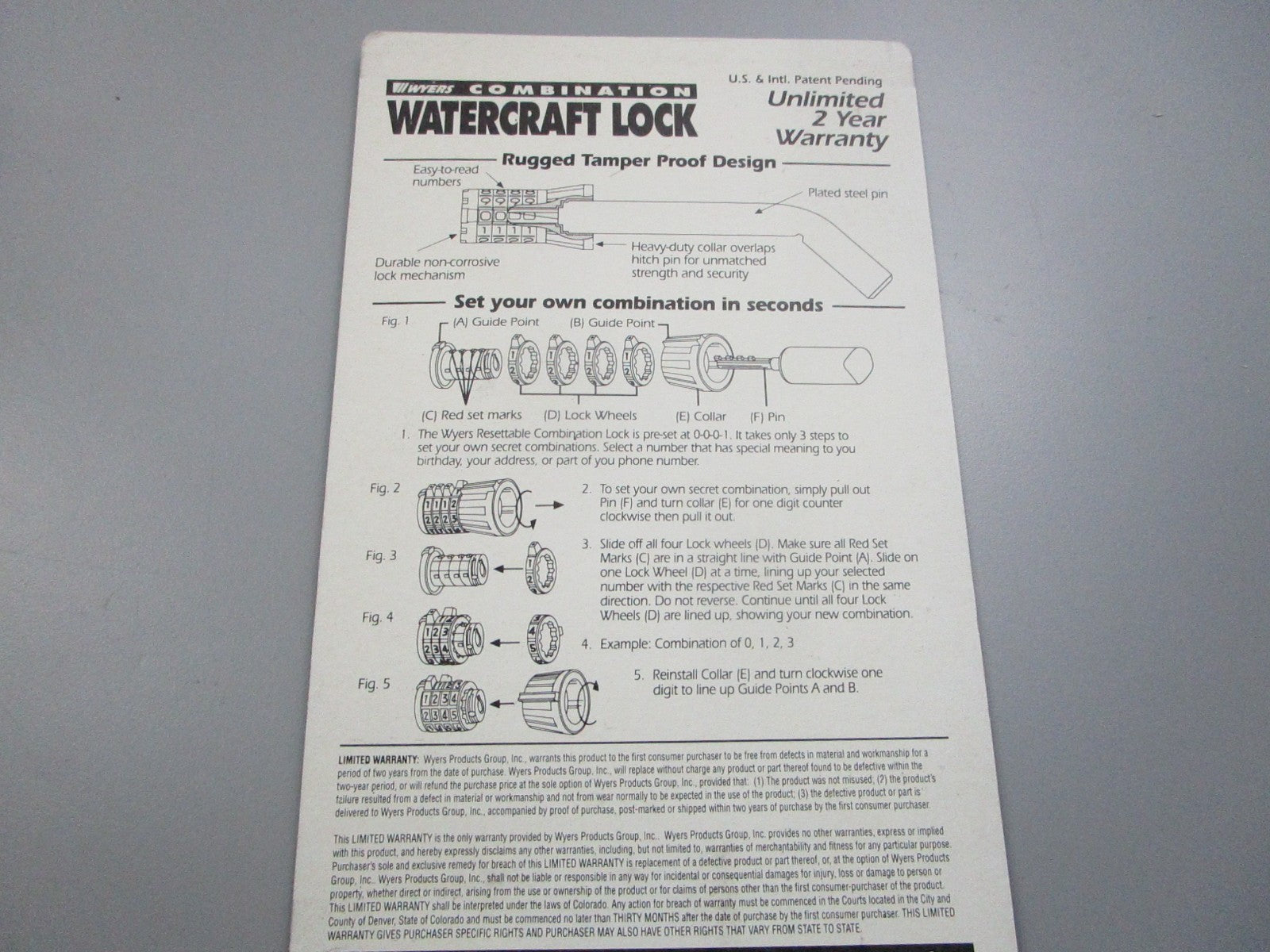 NEW MAG 650 Wyers Watercraft Lock 0810