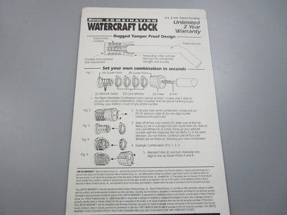 NEW MAG 650 Wyers Watercraft Lock 0810