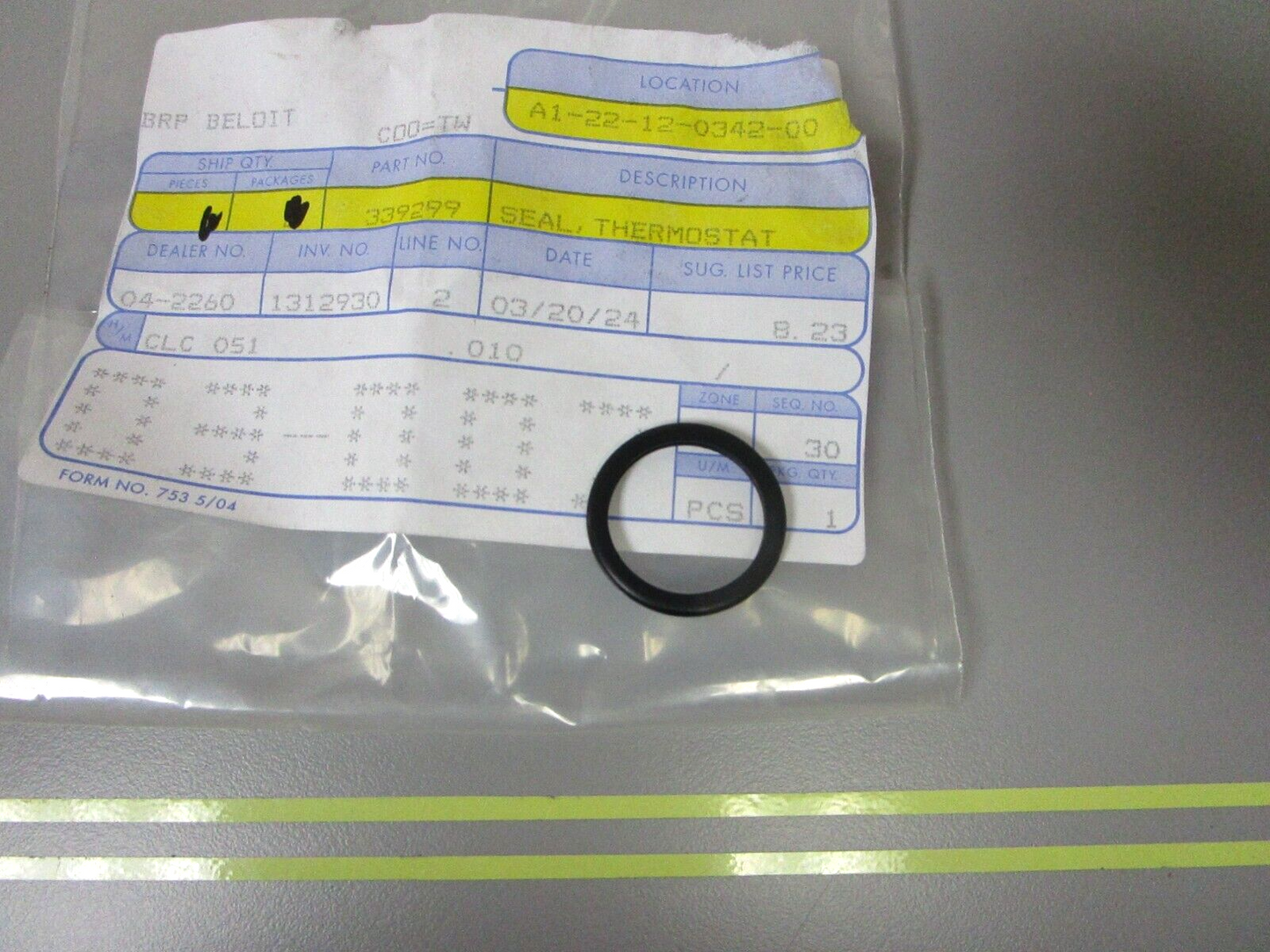 *NEW OEM* 0810 OMC Johnson Evinrude Thermostat Seal 339299 0339299