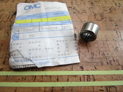 *NEW OEM* 0810 OMC Johnson Evinrude Needle Bearing 981312 0981312