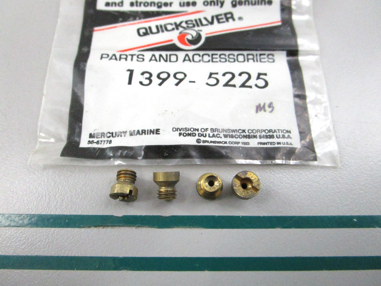 NEW OEM (LOT OF 4) 1399-5225 Mercury Quicksilver .054 Main Jet 0810