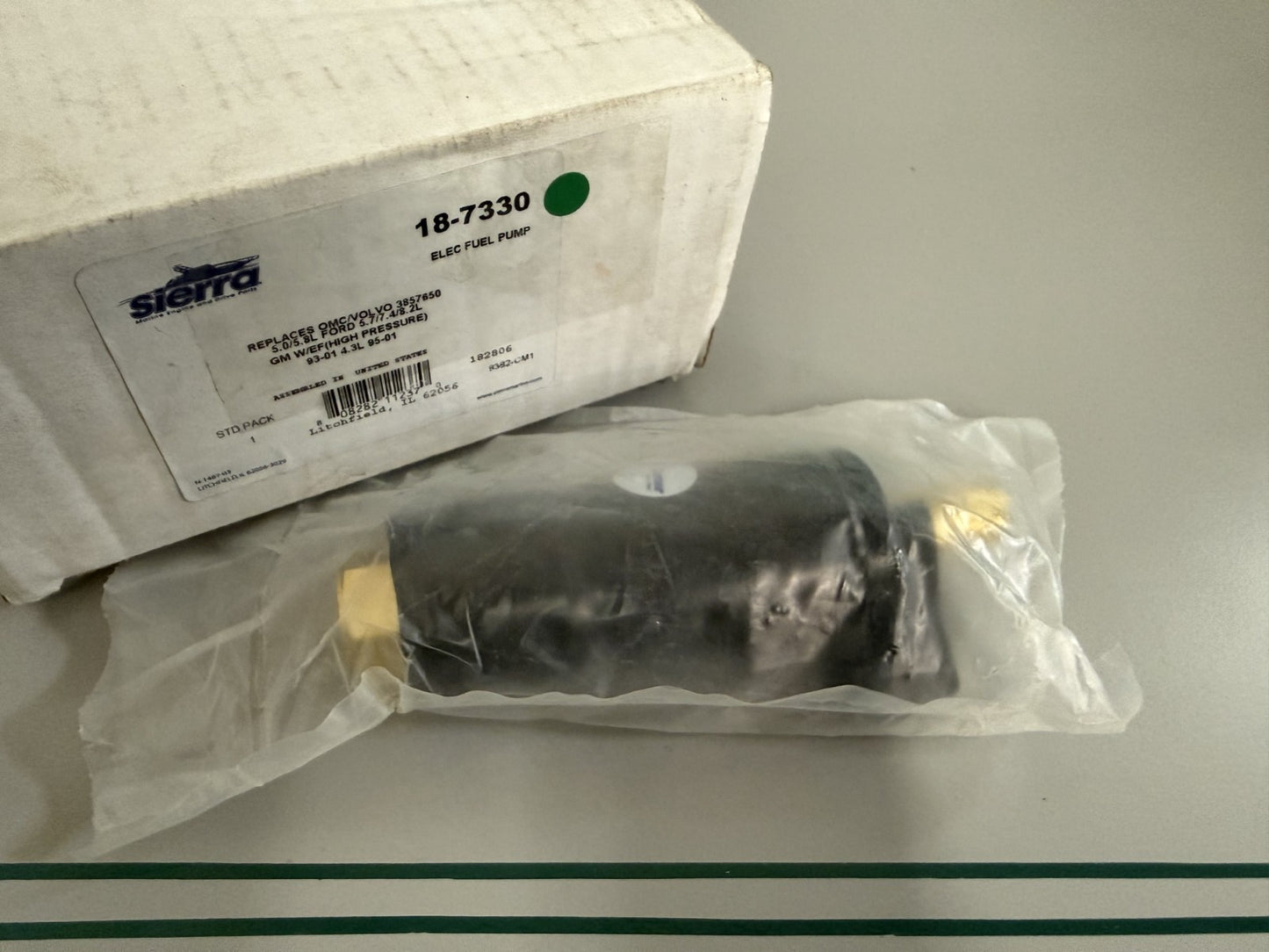 NEW 18-7330 Sierra Electric Fuel Pump Rep: 3857650 Volvo 0820