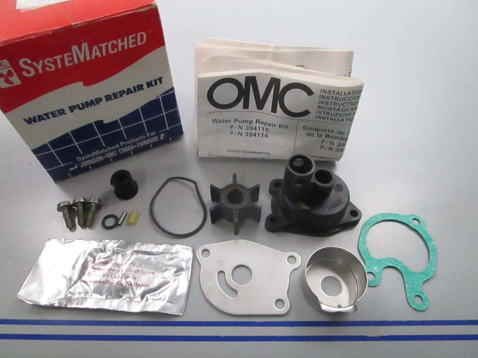 NEW OEM 394116 0394116 OMC Johnson Evinrude Water Pump Repair Kit 0810