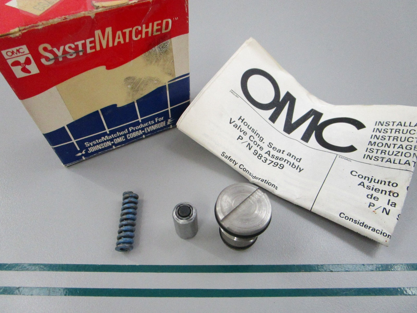 NEW OEM 983799 0983799 OMC Johnson Evinrude Housing Valve Stopper Kit 0810