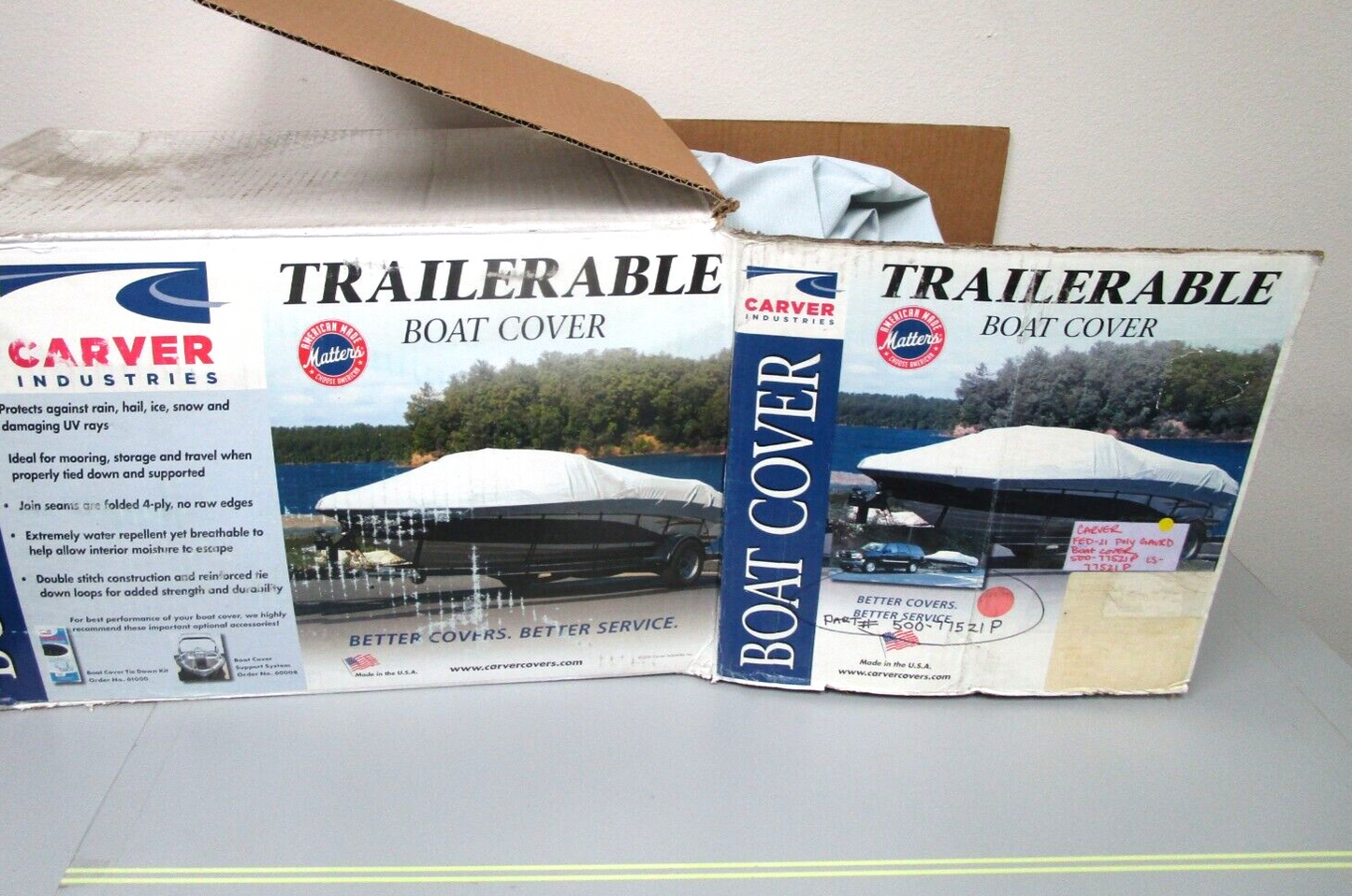 *NEW* 0720 Carver Fed-21 Poly Guard Boat Cover 500-77521P 77521P LS-77521P