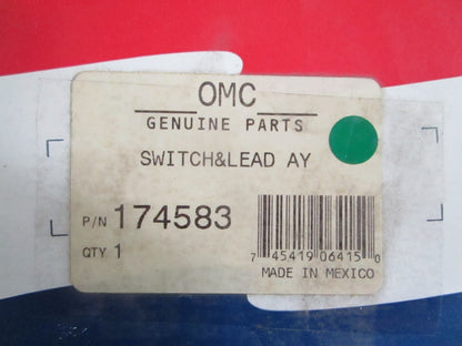 NEW OEM 174583 0174583 OMC Johnson Evinrude Switch & Lead Assy 0820
