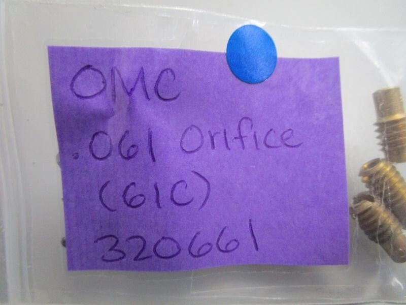 *NEW OEM* 0770 OMC Johnson Evinrude .061 Orifice (61c) 320661 0320661