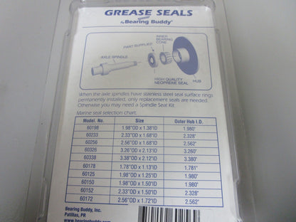 *NEW OEM* 0720 Bearing Buddy Grease Seal Set 60256