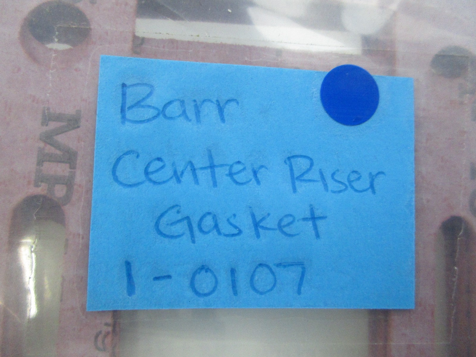NEW 1-0107 Barr Center Riser Gasket 0810