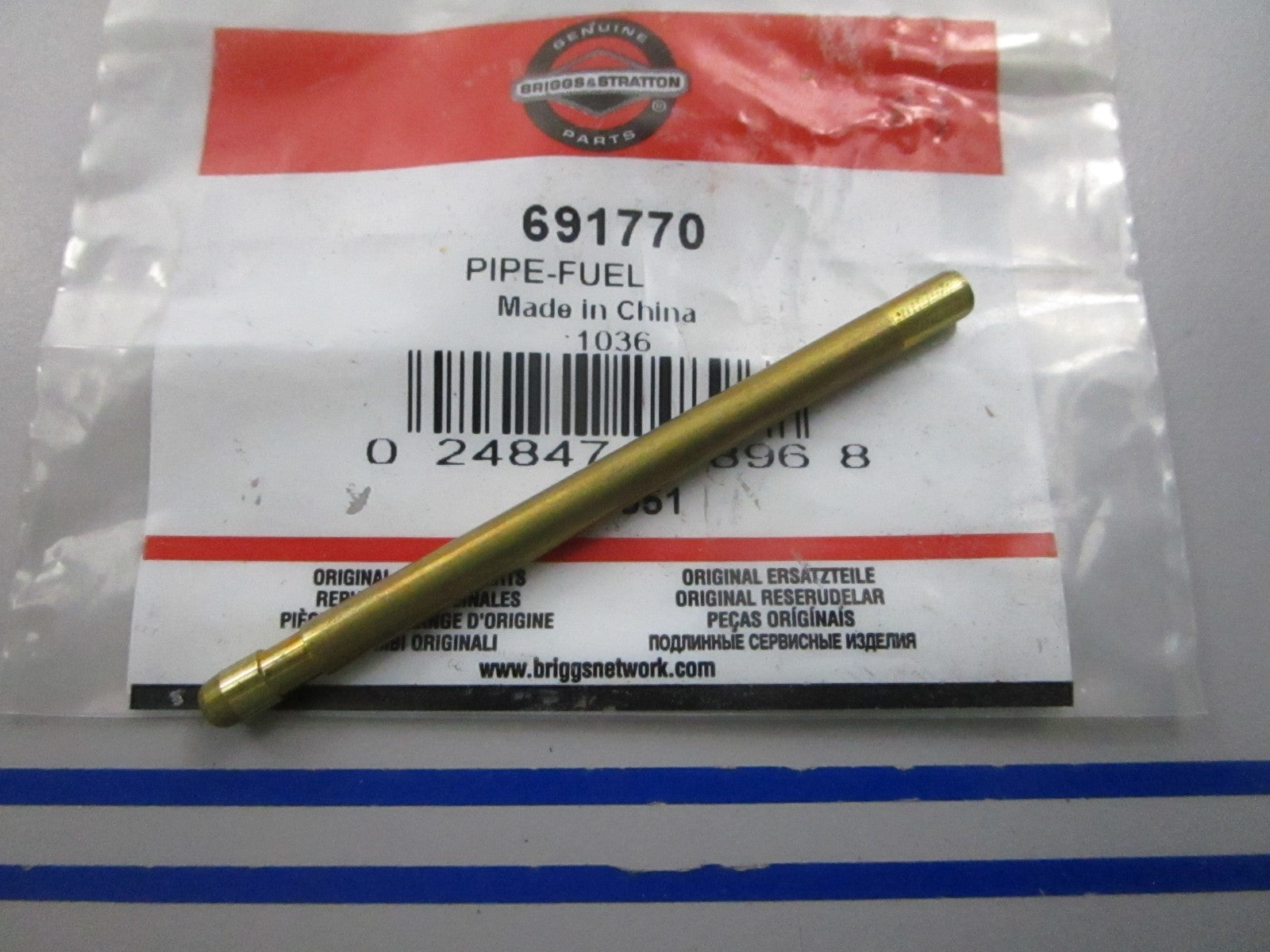 NEW OEM 691770 Briggs & Stratton Fuel Pipe 0810