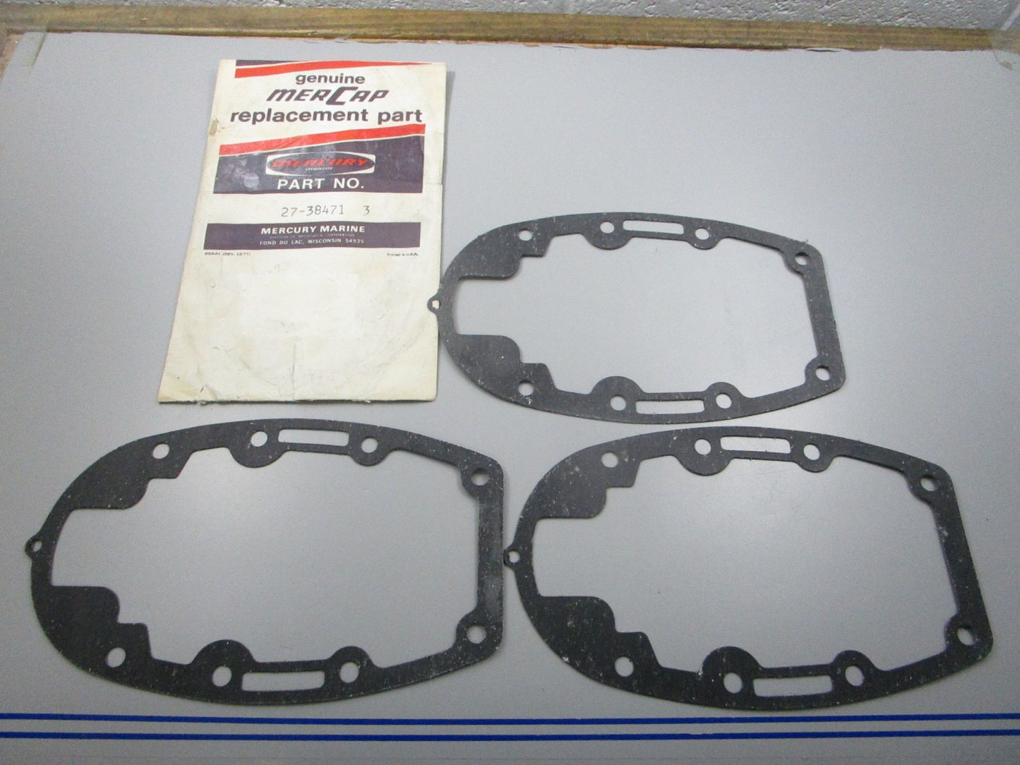 NEW OEM (LOT OF 3) 27-38471 Mercury Quicksilver Gasket 0810