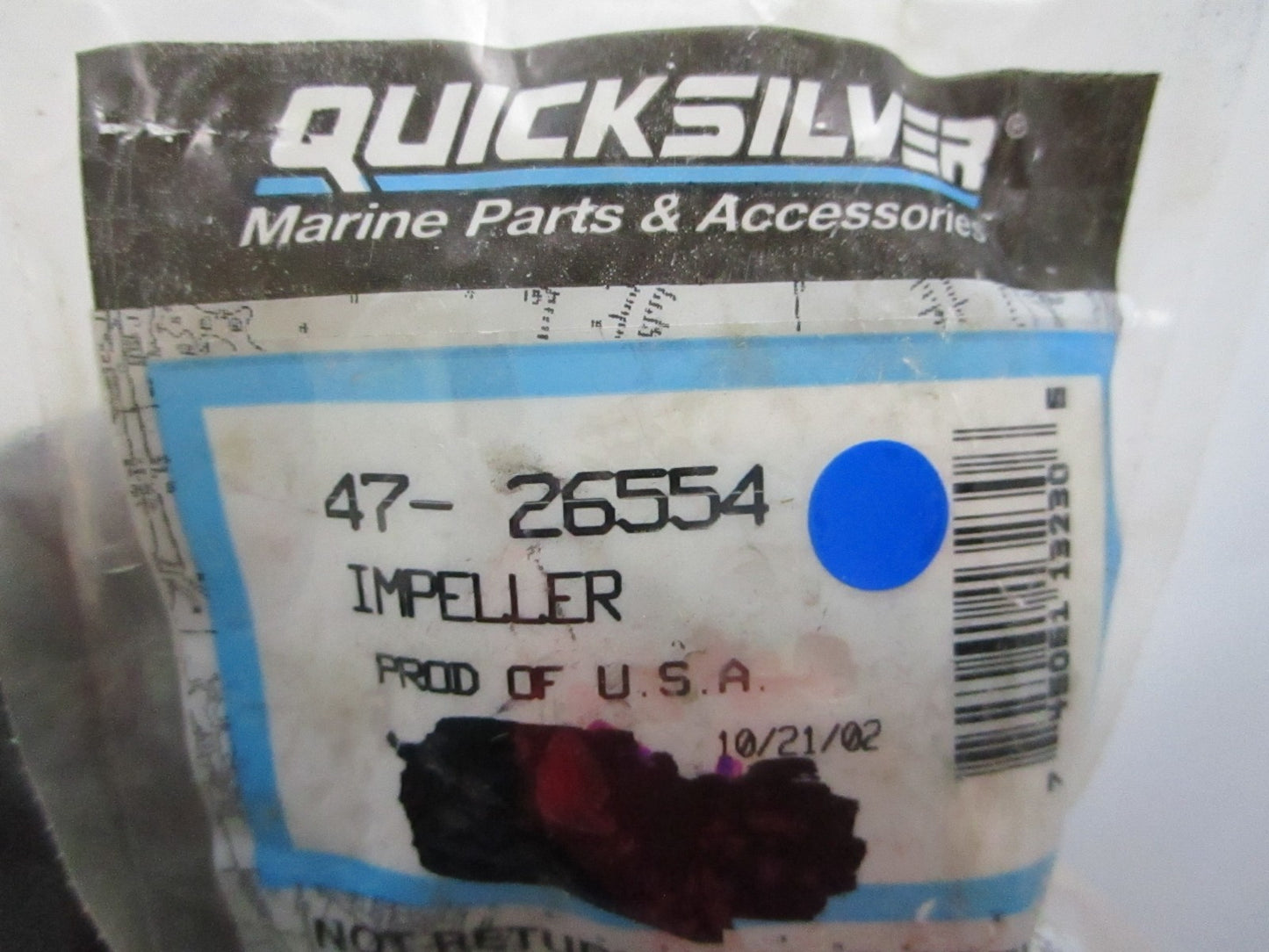 NEW OEM 47-26554 Mercury Quicksilver Impeller 0810