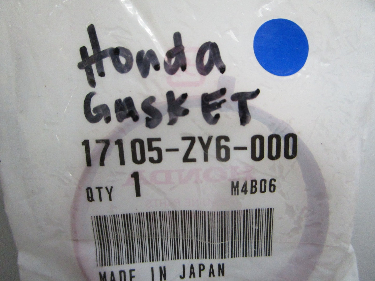 *NEW OEM* 0810 Honda Gasket 17105-ZY6-000