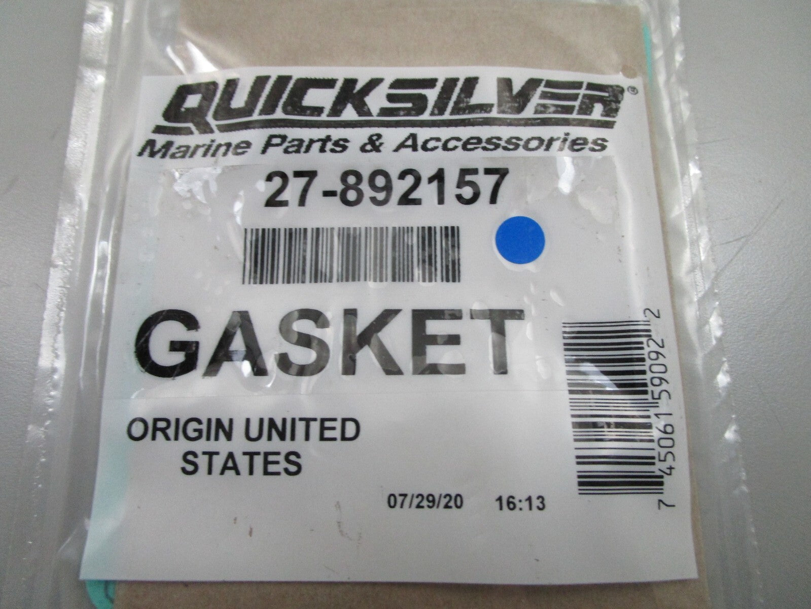 *NEW OEM* 0810 Mercury Quicksilver Gasket 27-892157