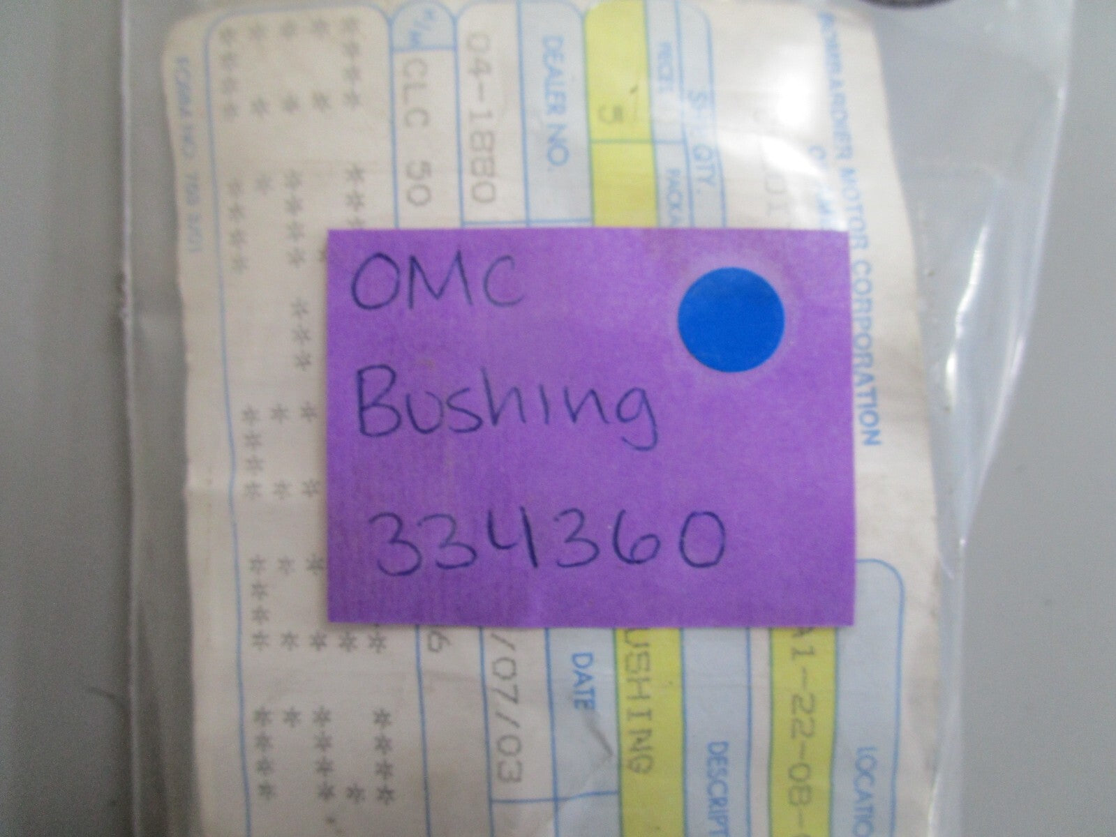 *NEW OEM* 0720 OMC Johnson Evinrude Bushing 334360 0334360
