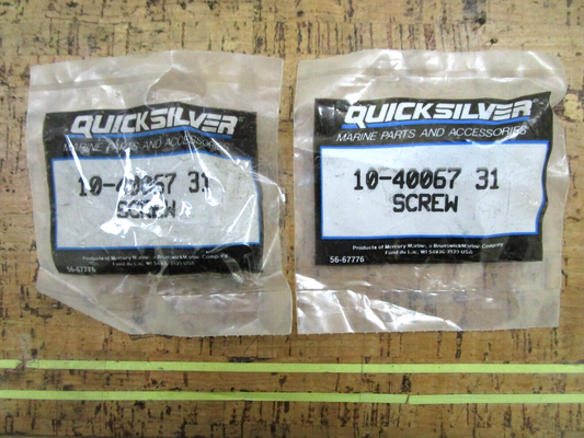 *NEW OEM* (LOT OF 2) 0750 Mercury Quicksilver SCREW 10-40067 31