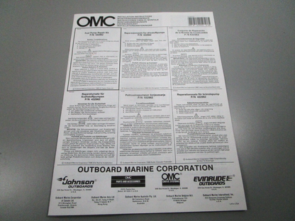 NEW OEM 432962 0432962 OMC Johnson Evinrude Fuel Pump Repair Kit 0810