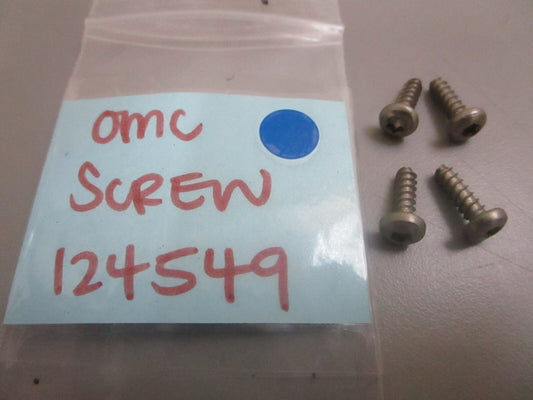 *NEW OEM* (LOT OF 4) 0810 OMC Johnson Evinrude Screw 124549 0124549