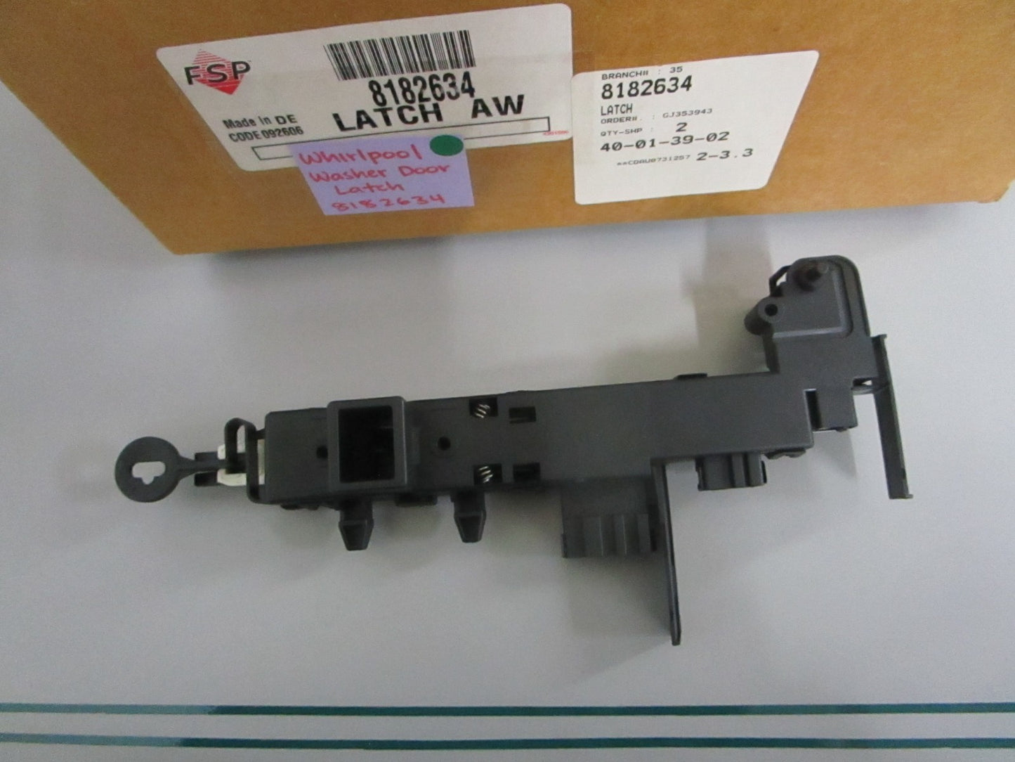 NEW OEM 8182634 Whirlpool FSP Washer Door Latch 0820