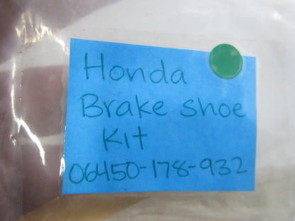 NEW OEM 06450-178-932 Honda Brake Shoe Set 0810