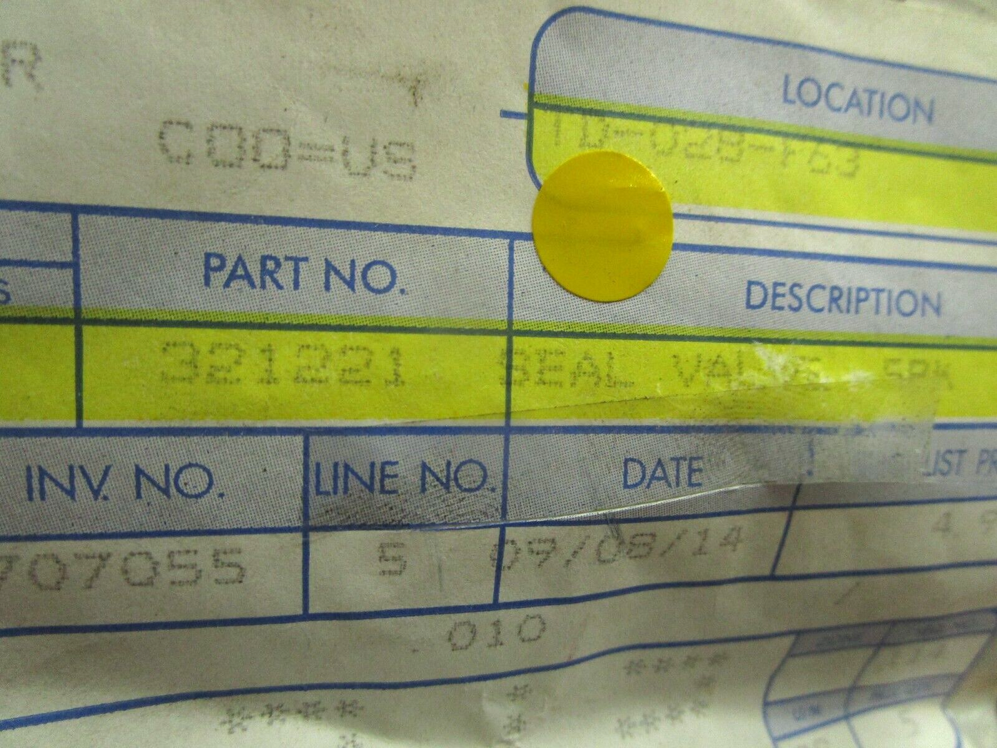 *NEW OEM* (LOT OF 5) 0750 OMC Johnson Evinrude SEAL VALVE 321221 0321221