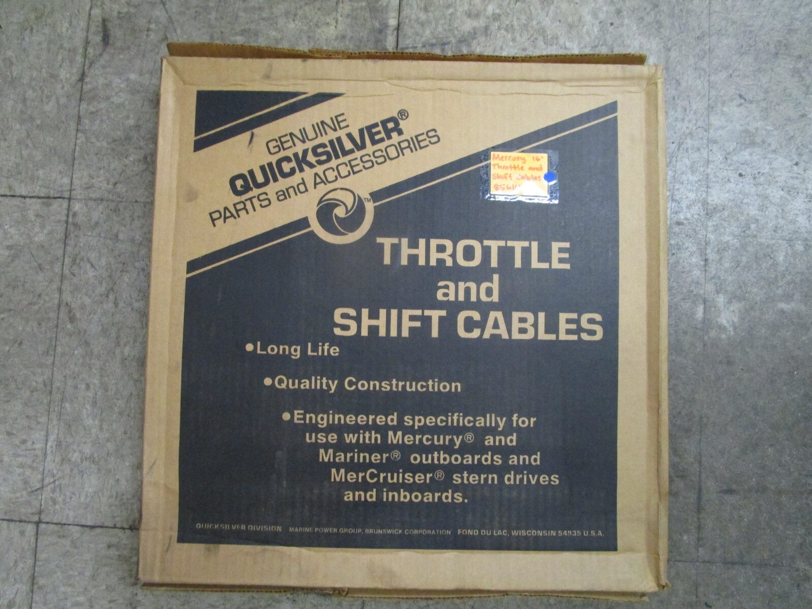 *NEW OEM* 0820 Mercury Quicksilver 16' Throttle & Shift Cables 8561416