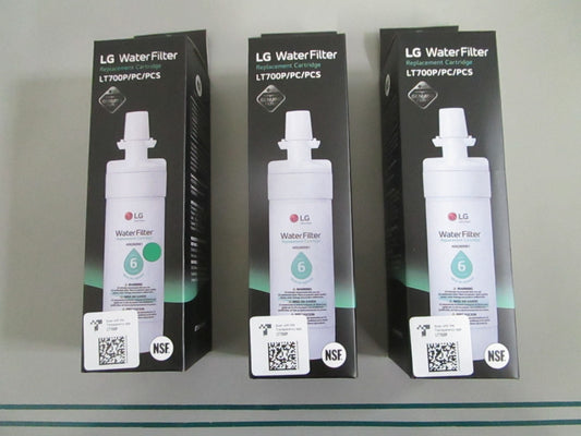 LG NEW OEM LT700P ADQ36006101 Refrigerator Water Filter Lot of 3 NOS 0820