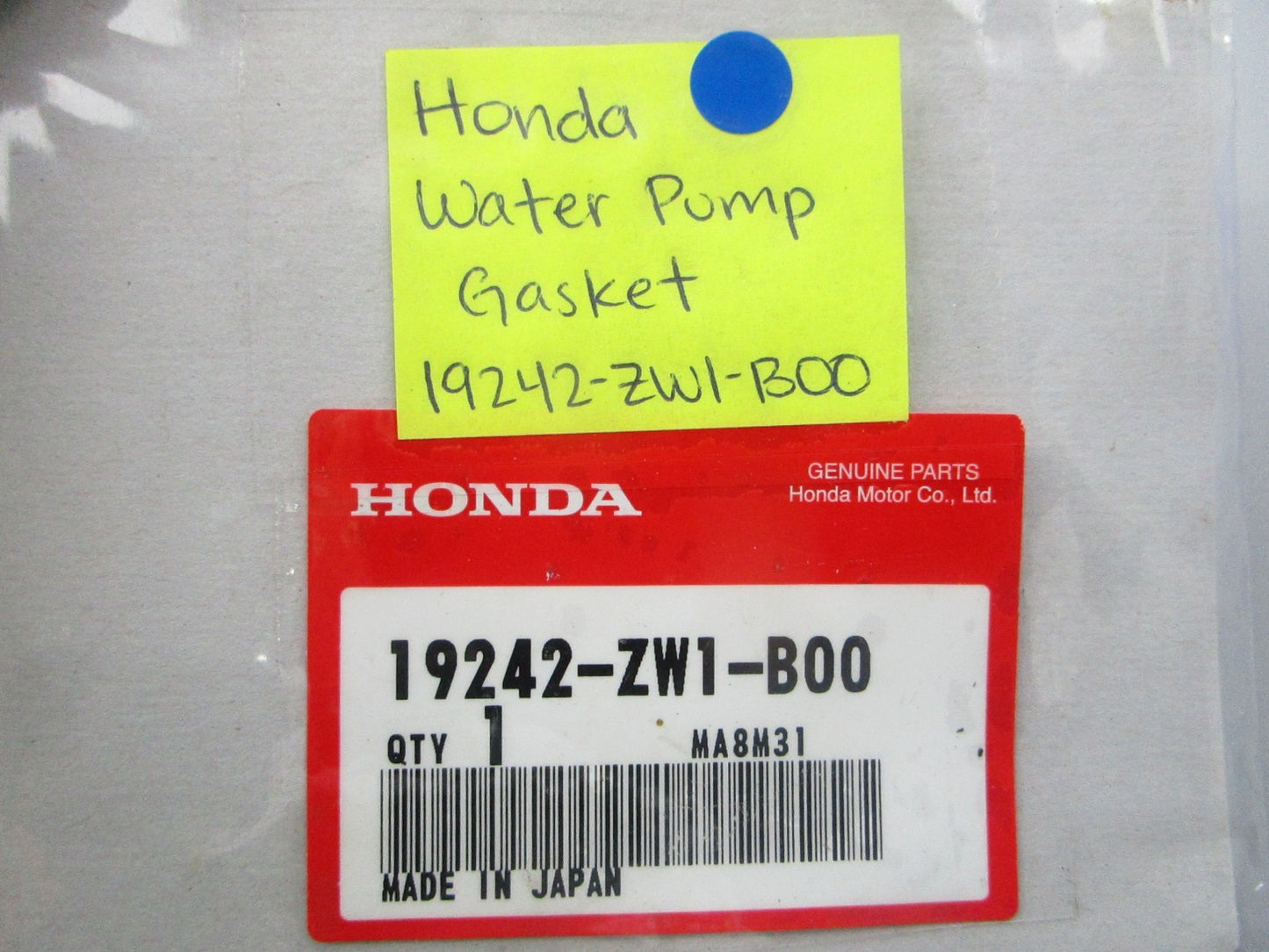 NEW OEM 19242-ZW1-B00 Honda Water Pump Gasket 0810