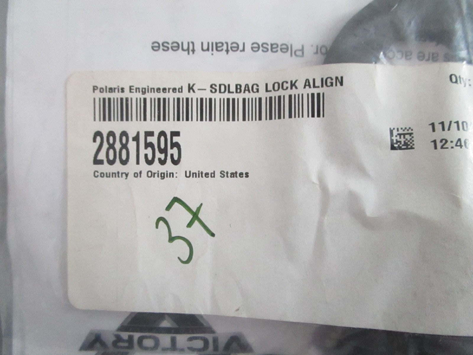 NEW OEM 2881595 Polaris Saddlebag Lock Alignment Kit 0820