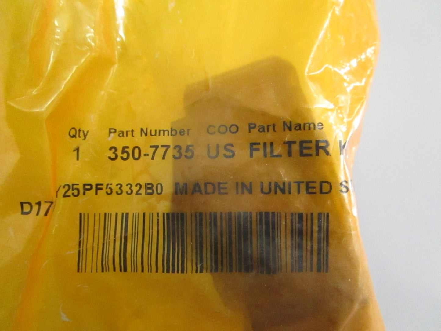 CAT NEW OEM Fuel Cap Filter Kit 350-7735 4 Micron Excavator Scraper NOS Part 082