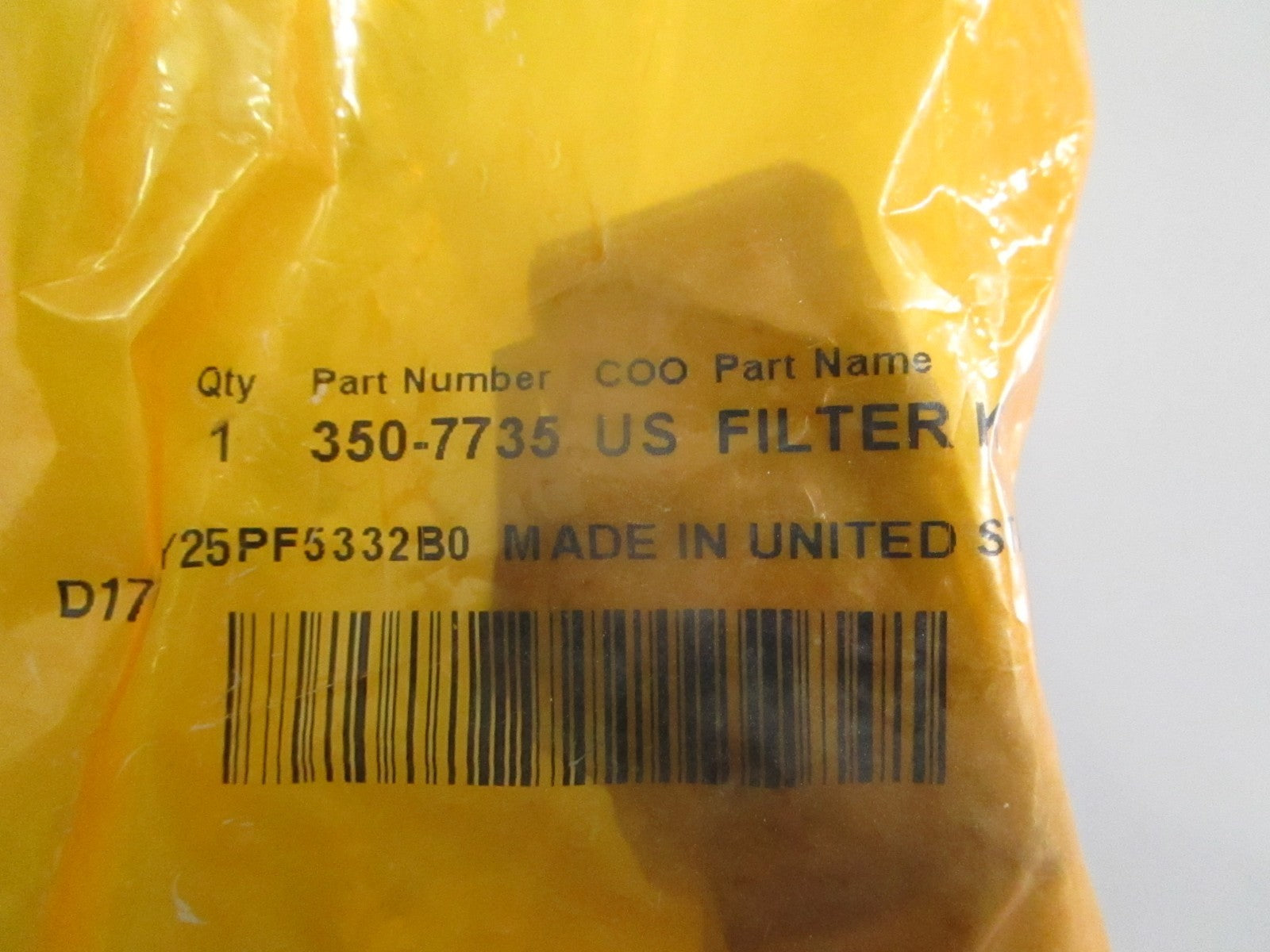 CAT NEW OEM Fuel Cap Filter Kit 350-7735 4 Micron Excavator Scraper NOS Part 082