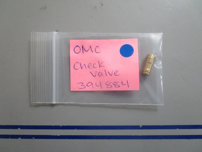 *NEW OEM* 0810 OMC Johnson Evinrude Check Valve 394884 0394884