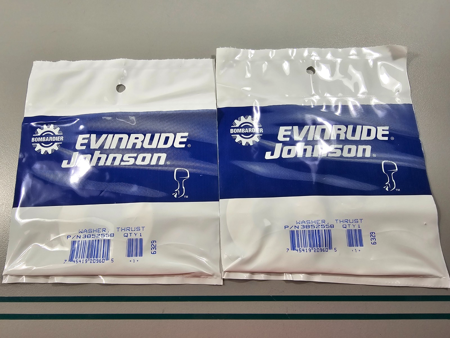NEW OEM (LOT OF 2) 3852558 OMC Johnson Evinrude Thrust Washer 0810
