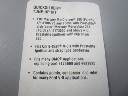 NEW OEM 392-6325Q1 Mercury Quicksilver Tune-Up Kit 0810