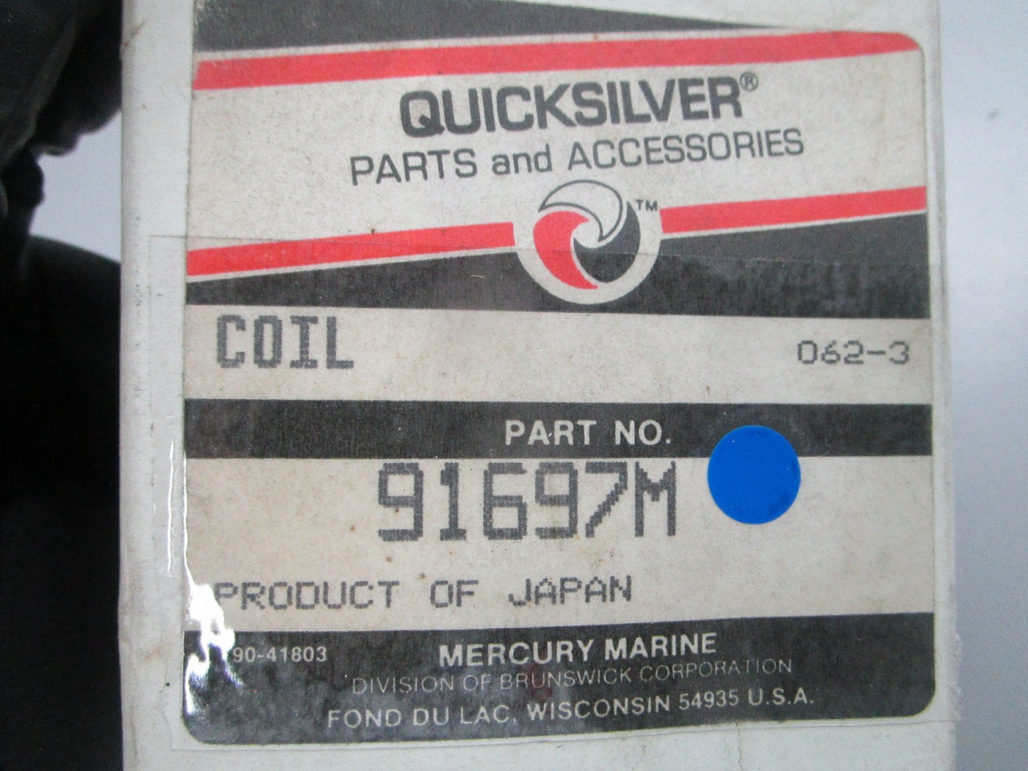 NEW OEM 91697M Mercury Quicksilver Coil 0810