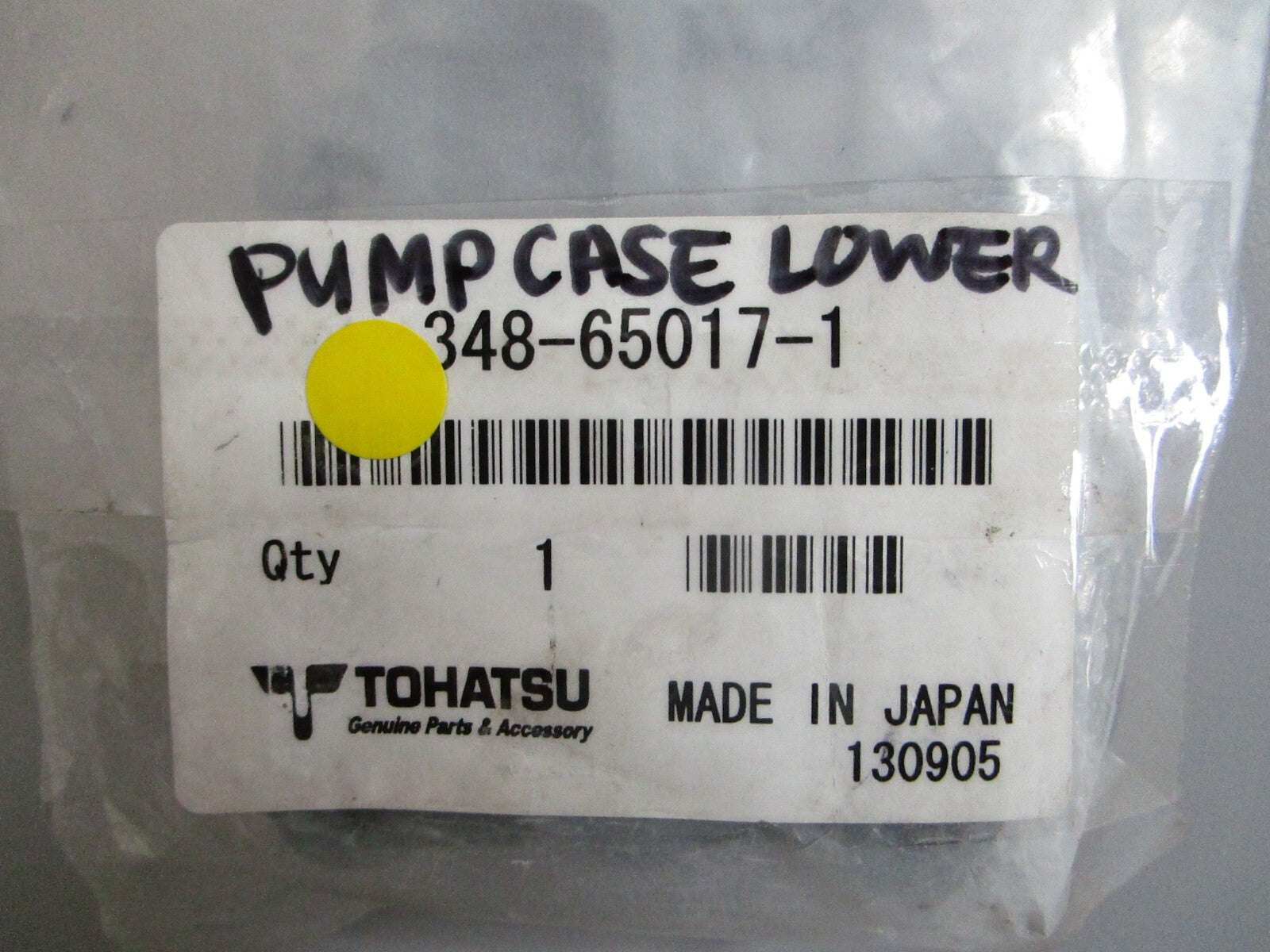 *NEW OEM* 0820 Tohatsu Pump Case Lower 348-65017-1