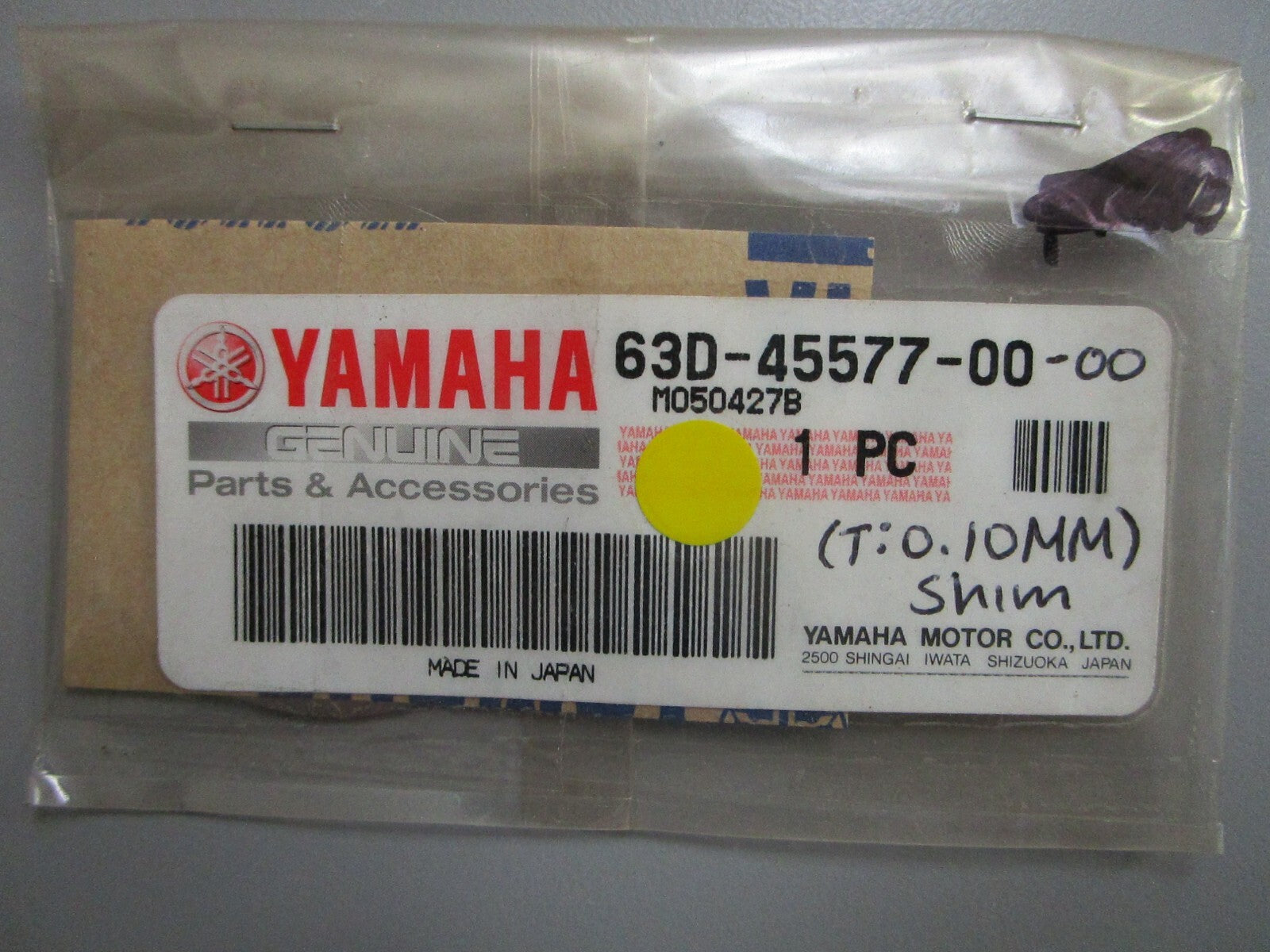 *NEW OEM* 0810 Yamaha (T:0.10MM) Shim 63D-45577-00-00