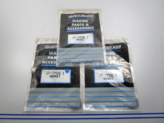 NEW OEM (LOT OF 3) 27-27936 1 Mercury Quicksilver Gasket 0810